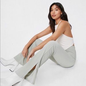 Beautiful Sage flared pants with slit